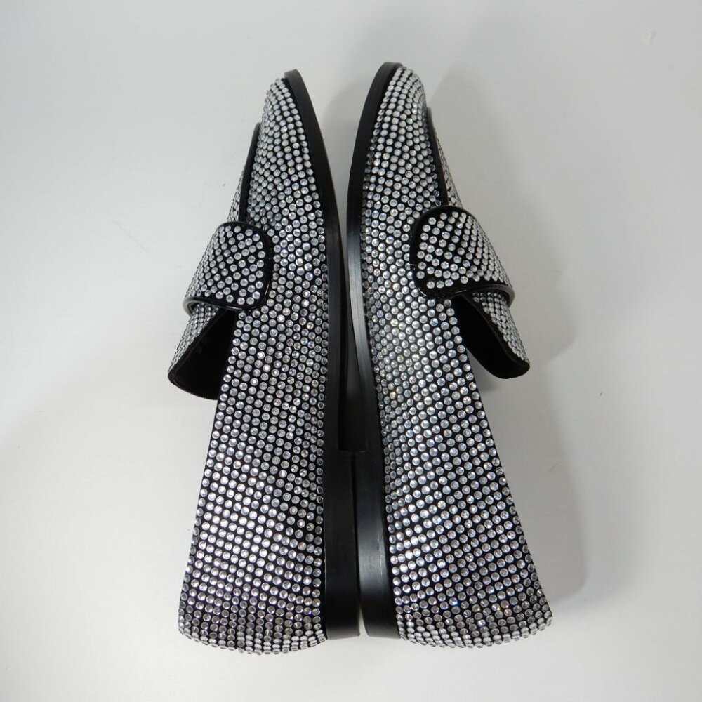 Jeffrey Campbell Velvit Penny Loafers Size 8 Rhinestone Apron Toe Flats NEW - Picture 12 of 12